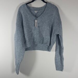 NWT Garage Light Blue V-Neck Sweater